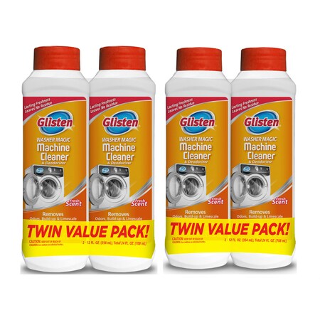 Glisten Glisten Washer Magic Washing Machine Cleaner and Deodorizer, 4 Bottles BND01725